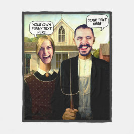 Douane beroemde het schilderen gezicht in gat fleece deken