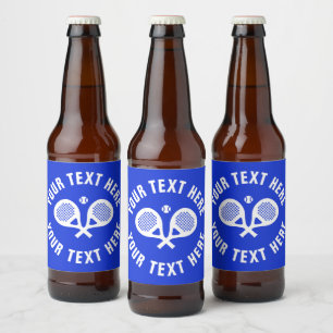 Douane bierfleslabels met padelracketlogo bier etiket