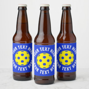 Douane bierfleslabels met pickleball-logo bier etiket