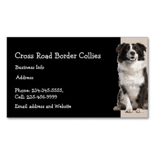 Douane-border collies Dog Pet Animal Logo Magnetisch Visitekaartje