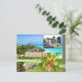 DOUANE-BRIEFKAARTEN - CANCUN COLLAGE 4 BRIEFKAART (Staand voorkant)