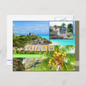 DOUANE-BRIEFKAARTEN - CANCUN COLLAGE 4 BRIEFKAART (Voorkant / Achterkant)