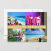 DOUANE-BRIEFKAARTEN - CANCUN COLLAGE 9 BRIEFKAART (Voorkant / Achterkant)