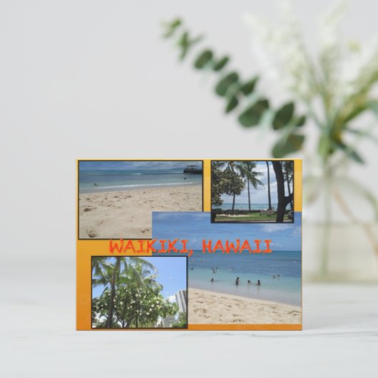 DOUANE BRIEFKAARTEN - HAWAII COLLAGE# 2 (Staand voorkant)