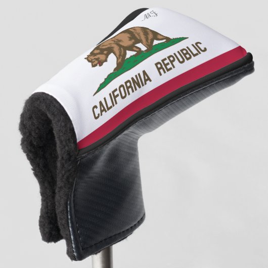 Douane Californië vlag golfafdekking Golfheadcover (3/4 voorkant)