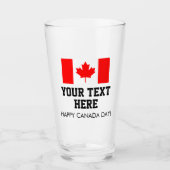 Douane Canada Day-bierbril met Canadese vlag Glas (Voorkant)