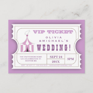 DOUANE Carnival Admission Ticket for Wedding Kaart