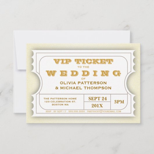 DOUANE Carnival Admission Ticket for Wedding Kaart (Voorkant)