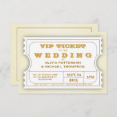 DOUANE Carnival Admission Ticket for Wedding Kaart (Voorkant / Achterkant)