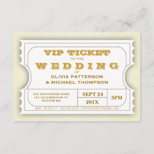 DOUANE Carnival Admission Ticket for Wedding Kaart