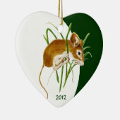 Douane Dated Cute Little Mouse Animal Keramisch Ornament (Rechts)