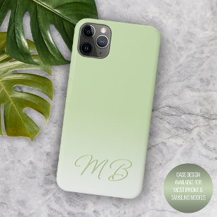 Douane Eenvoudige Elegante Lichte Lime Groene Mono iPhone 13 Hoesje