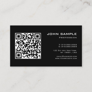 Douane Elegante Moderne Eenvoudige Sjabloon QR Cod Visitekaartje