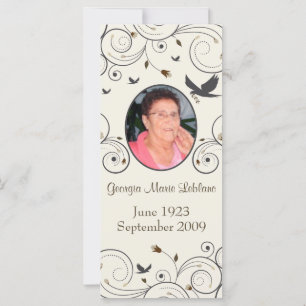 Douane Flowers en Swirls Memorial Keepsakes Poem