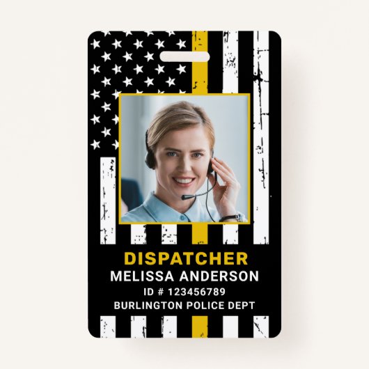 Douane Fotopolitie Afdeling 911 Verzender ID B Badge (Voorkant)