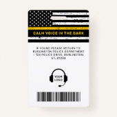 Douane Fotopolitie Afdeling 911 Verzender ID B Badge (Achterkant)