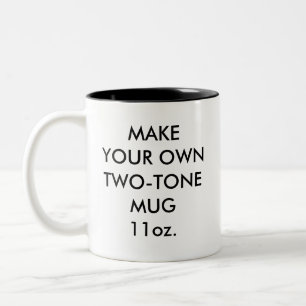 Douane Gepersonaliseerde 11oz Zwarte Tweekleurige Koffiemok