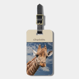 DOUANE GIRAFFE BAGAGELABEL. BEAUTIFUL CUTE GIRAFFE BAGAGELABEL