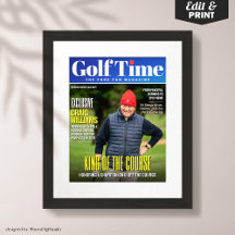 Douane Golf Magazine Omslag, Leuk Cadeau voor Golf