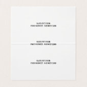 DOUANE HORIZONTAAL GEVOEGD VISITEKAARTJE (Binnenkant ongevouwen)