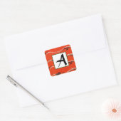 DOUANE INITIAAL RED ENVELOPE SEAL VIERKANTE STICKER (Envelop)