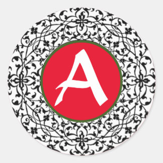 DOUANE INITIAAL STICKER CHRISTMAS ENVELOPE SEAL