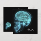 DOUANE INVITES - Blue Neon Side Uitzicht X-ray Sku Kaart (Voorkant / Achterkant)