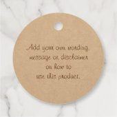 DOUANE  kartonnen handboek gemaakt Bedankjes Labels (Achterkant)