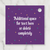 DOUANE Mardi Gras Theme Fun Festive Bads Bedankjes Labels (Achterkant)