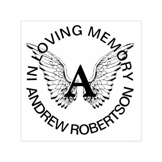 Douane Memorial Monogram Rubberstempel Zelfinktende Stempel (Design)