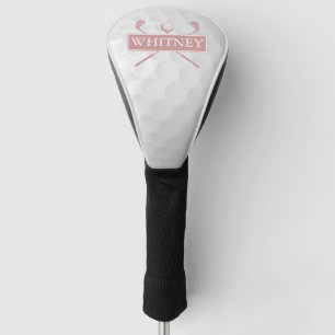 Douane Naam Clubs En Bal Stof Roze Golfheadcover