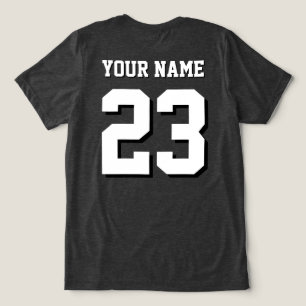 Douane Naam en Nummer Jersey Sporten Tri-Blend Shirt