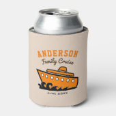 Douane - Naam Familie Cruise Vacking Blikjeskoeler (Blikje Voorkant)