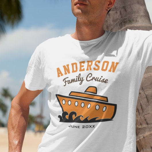 Douane - Naam Familie Cruise Vacking T-shirt