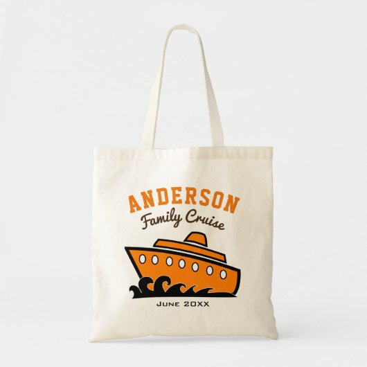 Douane - Naam Familie Cruise Vacking Tote Bag (Voorkant)