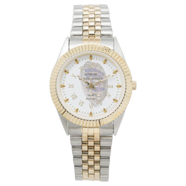 Douane Pensioen Horloge Beveiligingsbeambte (Voorkant)