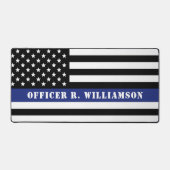 Douane Politieagent Thin Blue Line Police Dept. Bureaumat (Voorkant)