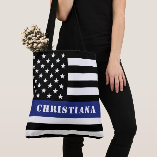 Douane Politieagent Thin Blue Line Police Dept. Draagtas (Dichtbij)