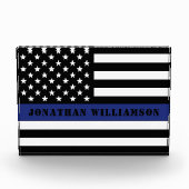 Douane Politieagent Thin Blue Line Police Dept. Fotoblokken (Voorkant)