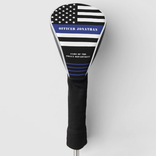 Douane Politieagent Thin Blue Line Police Dept. Golfheadcover (Voorkant)