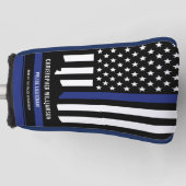 Douane-politieagent Thin Blue Line Police Golf Golfheadcover (Voorkant)