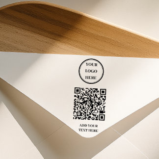 Douane QR-code & bedrijfslogo rubberen stempel