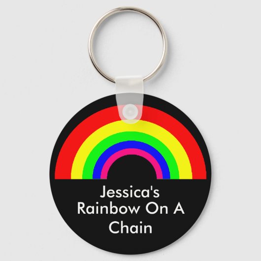 DOUANE-regenboog op een keten Sleutelhanger (Voorkant)