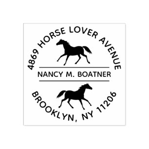 Douane Retouradres Stempel Met Paarden