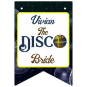 Douane Retro Disco Bachelorette Party Disco Bride Vlaggetjes (Eerste vlag)