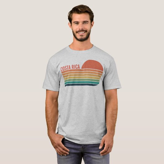 Douane Retro Zonsondergang Zuid-Amerika Stad Land T-shirt (Voorkant volledig)