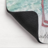 Douane Roze Flamingo Tropical Sandy Beach Modern Muismat (Hoek)