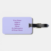 Douane Roze ID Identificatiemonogram Bagagelabel (Achterkant horizontaal)