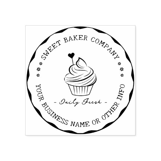 Douane Stempel Rubber | Elegant Thuis Bakkerij Log (Afrduk)