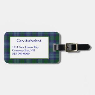 Douane Sutherland Tartan Pset Bagagelabel